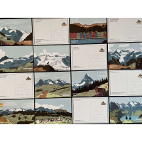 10 Ansichtskarten verschiedener Berg in Box Modelle