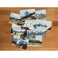 10 Ansichtskarten verschiedener Berg in Box Modelle